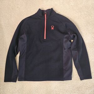 Spyder‎ Jacket Mens LARGE Outbound Stryke 1/4 Zip Sweater Pullover Black